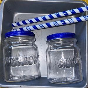 Absolut  plastic mason jars
